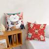 Cartoon Japanese Lucky Cat cute cushion cover Pillow Cover Decoration Room Home Sofa living Office Car Nordic Simplicity