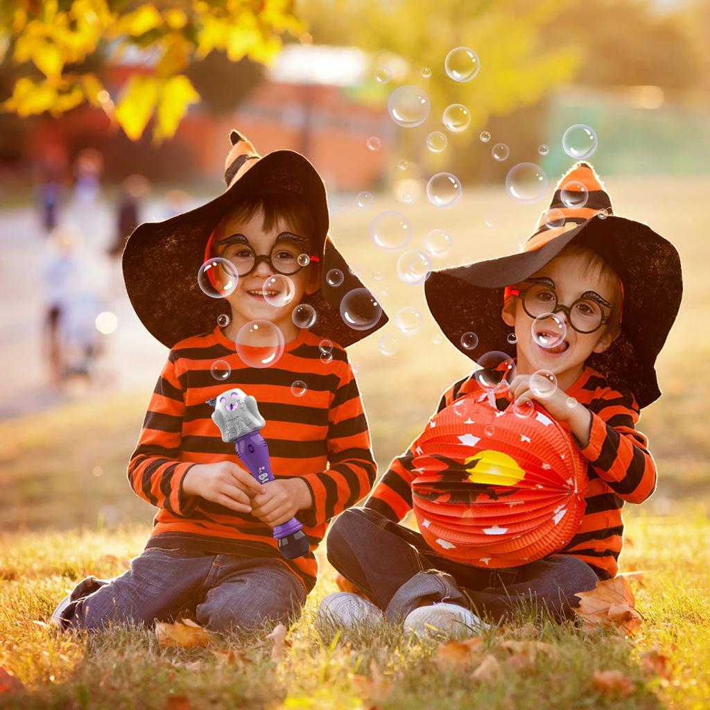 Christmas HalloweenGhost PumpkinBubble Stick Blowing Bubble Outdoor Toy Snowman Handheld Bubble Machine80ml