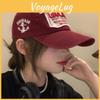 Cotton Womens Casual Baseball Hat With Stylish Letter Decoration And Rounded Crown