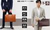 AKIYAMA Men's Waterproof Genuine Leather Briefcase, Mini Tote Bag with Large Capacity, Fits A4 Paper, Perfect for Commuting, Business, and Business
