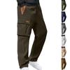 Мужские повседневные спортивные рабочие брюки с несколькими карманами, уличные повседневные длинные брюки на кулиске, брюки прямого кроя