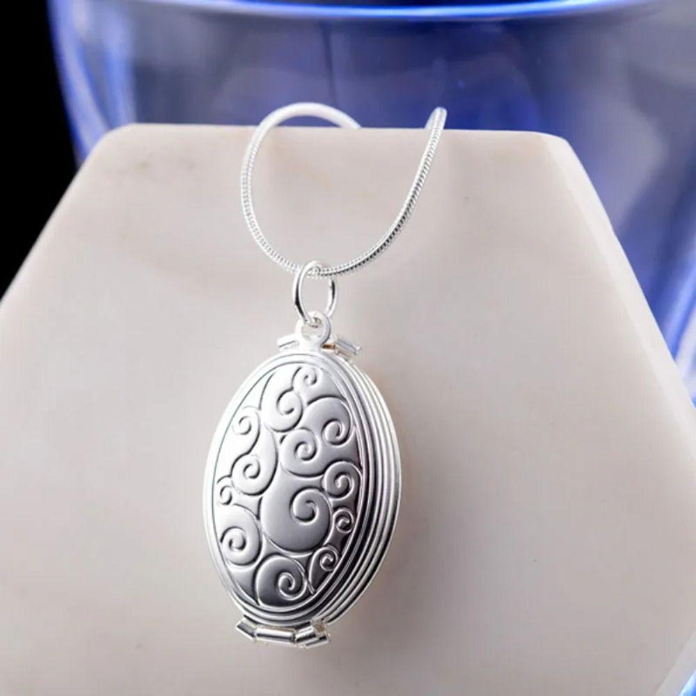 Chain 4 Photo Pendant Jewelry Memory Floating Locket Necklace Fashion Album Box Necklaces  Women