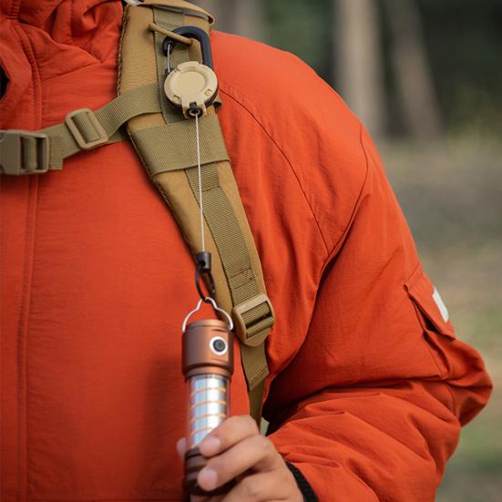 Ретрактор для нахлыстовой рыбалки, бейдж-ролик с тросом, многоцелевой, вращающийся на 360 градусов, брелок, карабин, товары для кемпинга