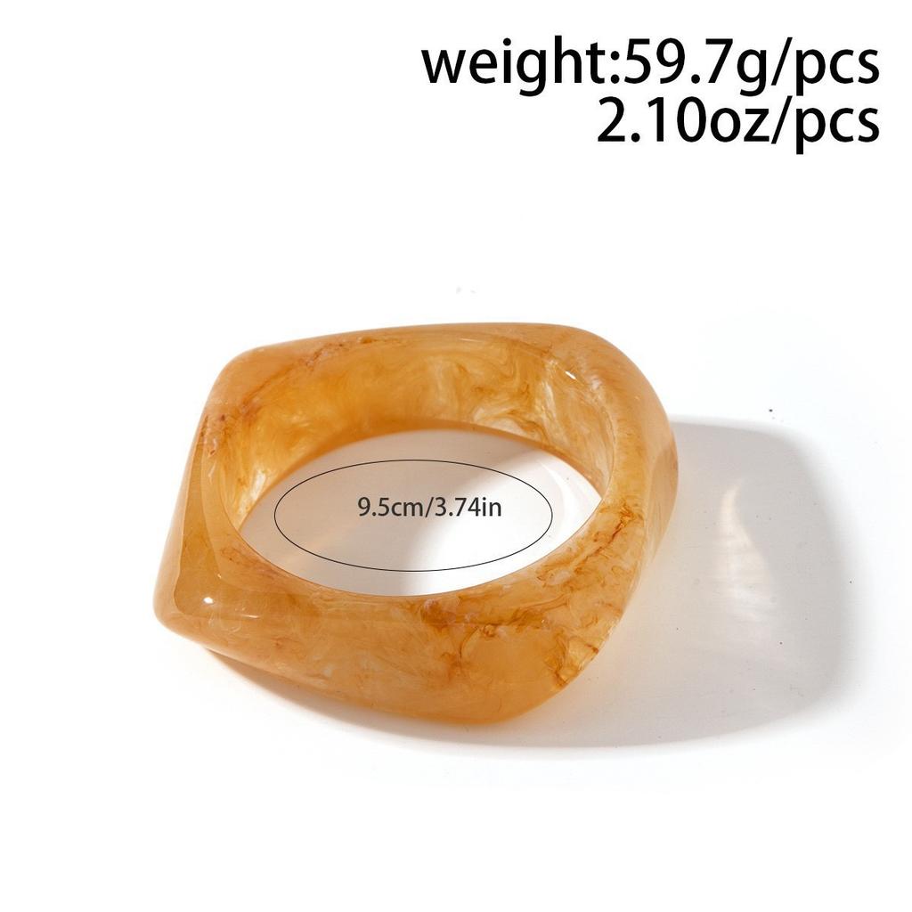 Able Преувеличенный Необычный Неправильный Браслет-манжета - Геометрический дизайн из смолы для универсального стиля