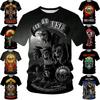 Summer Guns N' Roses Rock Band 3d T-shirt Unisex's And WoUnisex's Hip-hop Casual Fashion T-shirt Harajuku Oversized Tops