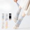 Five-finger Socks, Women's Mid-calf Cotton Thin Mesh Breathable Toe-separating Socks, Deodorizing and Sweat-absorbing Long Stockings