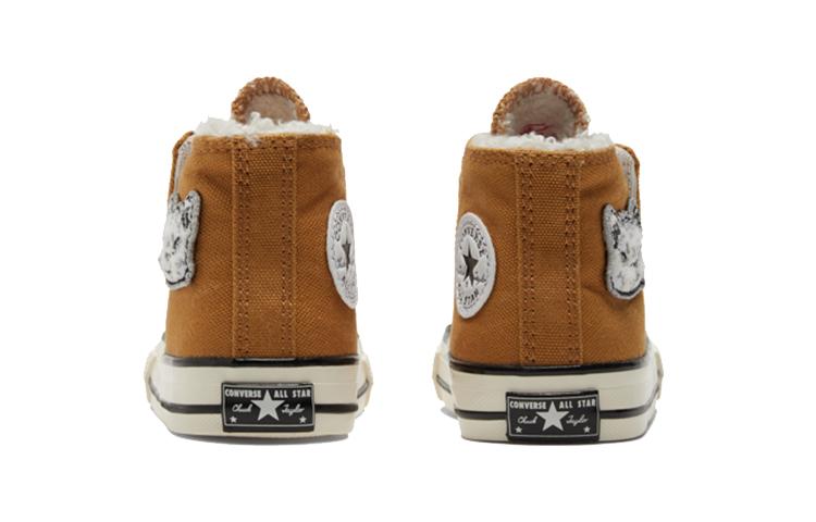 Converse Кеды Chuck Taylor All Star Canvas Устойчивые к истиранию Высокие Детские Коричневый Белый Младенцы и Малыши 772509C