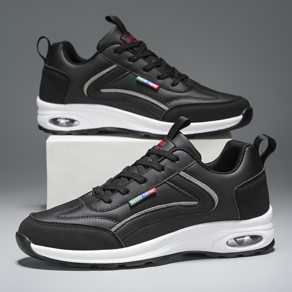 Модная мужская повседневная обувь Комфортная Прочная Повседневная уличная обувь Нескользящие ремешки Защита от запаха Роскошные деловые кроссовки