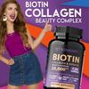 High-content biotin complex capsules, 25000mcg biotin, collagen, keratin, suitable for both men and women.