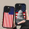 США Флаг Америки Утолщенный ТПУ Чехол для Мобильного Телефона для iPhone 17 16 15 14 13 12 11 Air Pro Max Plus Цветной Чехол
