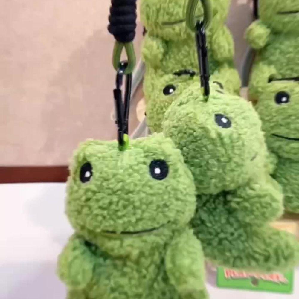 Зеленый Плюшевый Брелок-Игрушка, Трясущиеся Игрушки, Подвеска для Рюкзака, Мультяшный Брелок с Лягушкой, Подарок