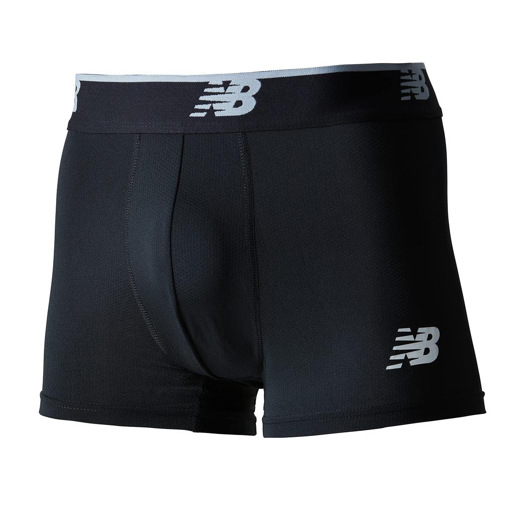 New Balance Лимитированная серия сетчатых боксеров спереди, размер изделия M, мужские трусы, 3 дюйма, застежка, 3 штуки, LAU13048, черный, (Япония Л)