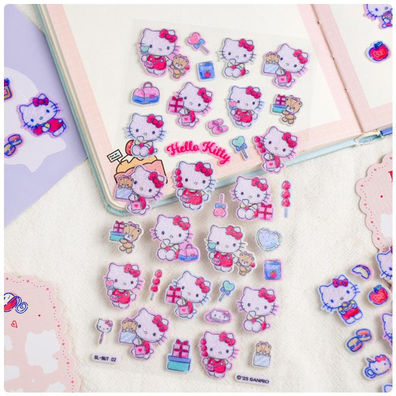 Новые Sanrio 3D Объемные Милые Наклейки Хелло Китти Куроми Мелоди Декоративные Чашки Книга Творческие Награды Пузырьковые Наклейки