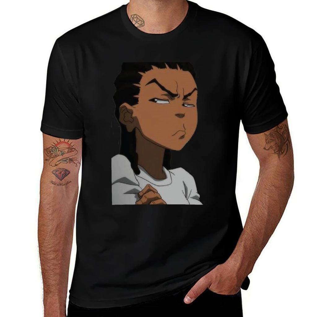 The Boondocks Huey TShirt cotton tshirt 100 Unisex t shirt heavy cotton TShirt