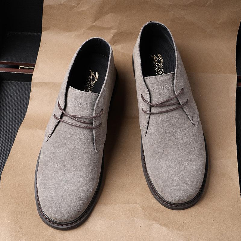 2025 прямая поставка дезерты мужские короткие ботинки нишевые ботинки Мартина мужские ретро рабочие ботинки анти-замшевые повседневные туфли