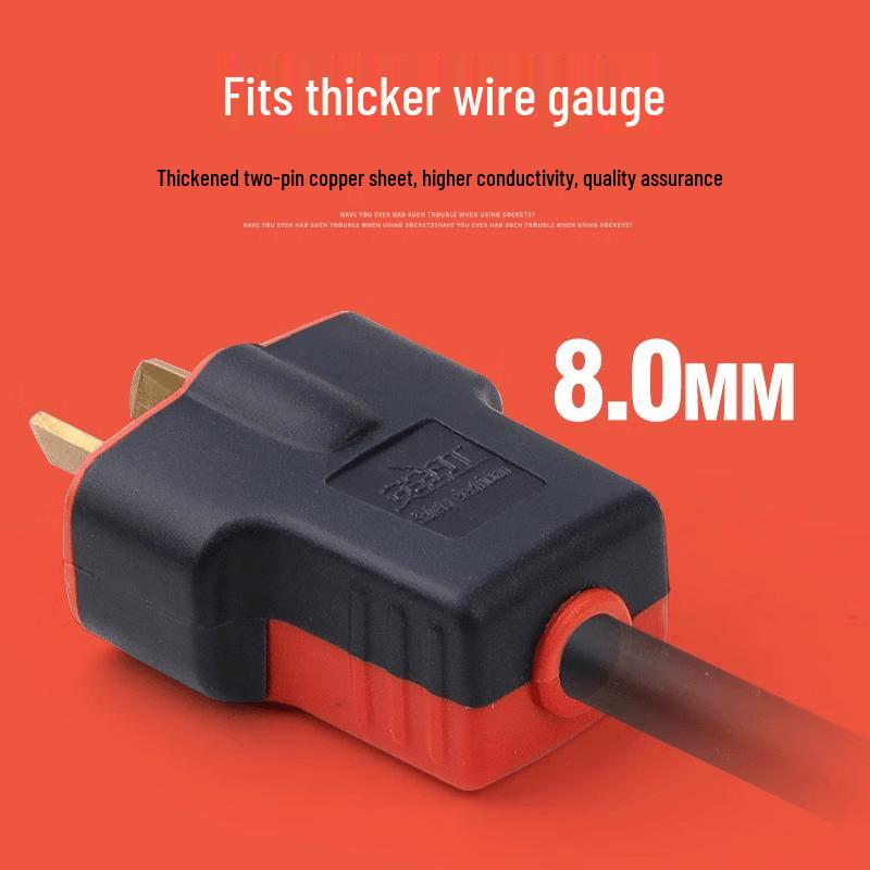 Universal High Power Two-Pin Anti-Drop Swivel Power Plug
