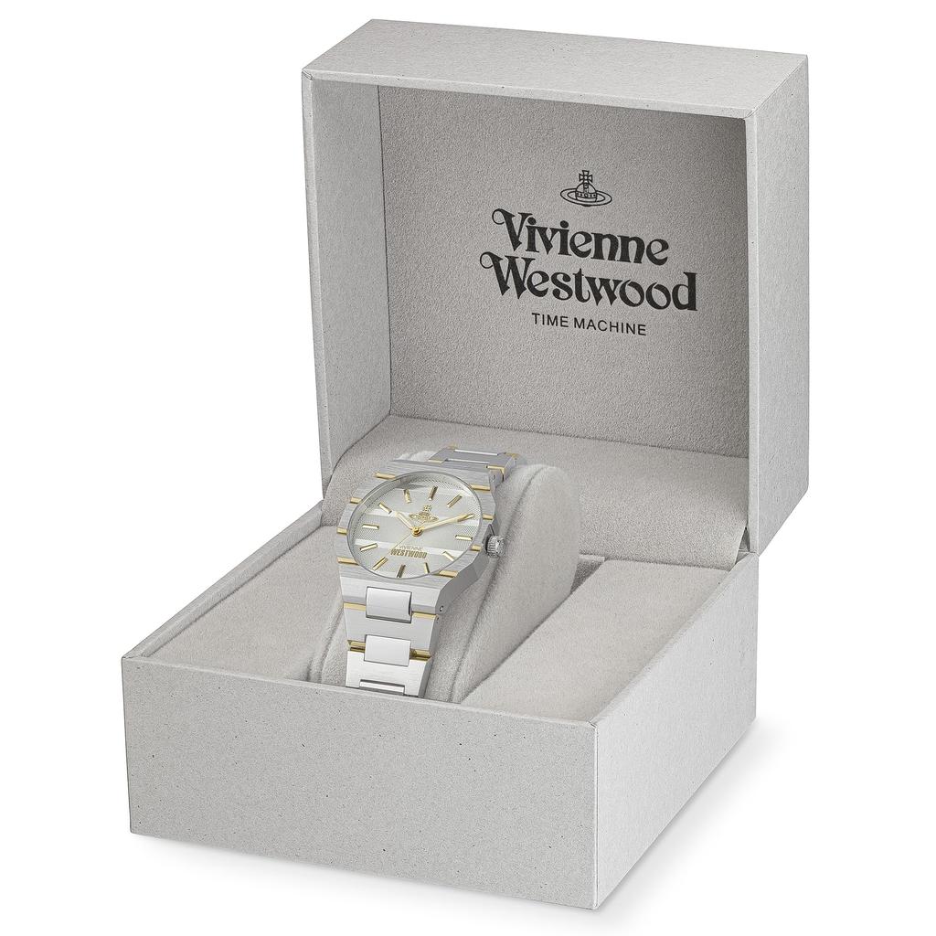 VIVIENNE WESTWOOD Женские часы-браслет Bank Uni - Серия Quartz Analog, светло-серый циферблат, 37 мм