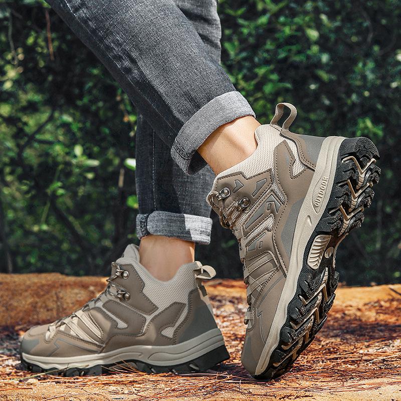 Зимние высокие походные ботинки большого размера для пар, нескользящая и износостойкая обувь для активного отдыха на открытом воздухе