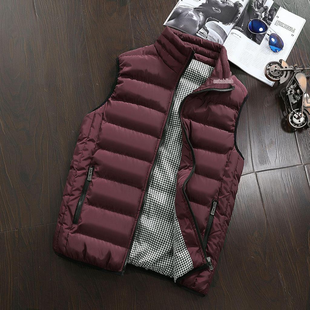 Men's Korean Style Autumn/Winter Warm Down Cotton Sleeveless Jacket