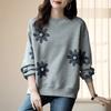 Sweatshirt for Women Cotton Loose Oversized Long Sleeve T-Shirt Fleece Comfortable Round Neck Casual Pullover Top Sweatshirt