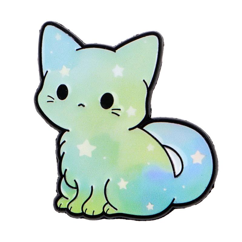 4pcs/set Cute Rainbow Cat Enamel Pin Badge On Backpack Lapel Pins Cartoon Brooches for Jackets Cosplay Accessories Gift Toys