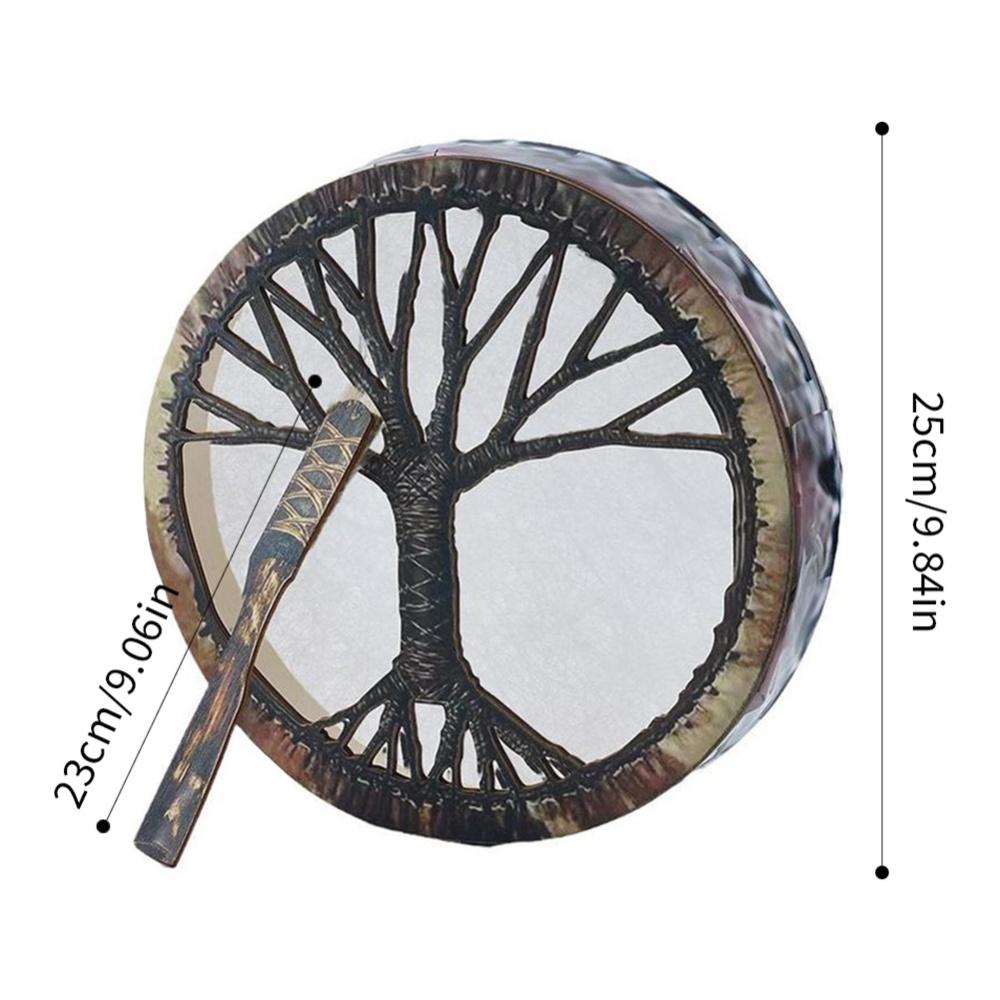 Шаманский барабан Древо жизни Орнамент Деревянный шаманский бубен Сибирский барабан Духовная музыка Пасхальные подарки