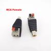 Штекер постоянного тока A/V кабель для аудио RCA штекер женский M/F разъем адаптера Jack Quick Plug динамик провод пресс-клемма для видеонаблюдения