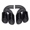 11-23 Porsche Cayenne Улучшенные насадки на глушитель (Quad Exhaust Tips), Трехслойные, Спортивные, Черные