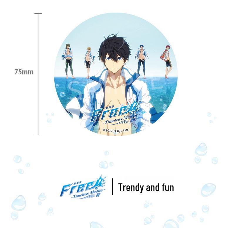 Free! The Final Stroke - Haruka Nanase 75mm Anime Magnet Badge