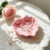 Розовый поднос с бантом Минималистичный 3D-печатный поднос Подставка для хранения украшений Современный Для офисного стола Раковины в ванной