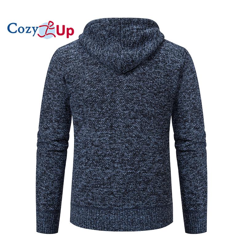 Cozy Up мужской зимний свитер пальто кардиган свитер с капюшоном плюс бархат повседневный утолщенный
