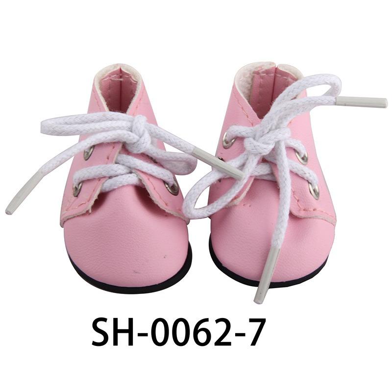 1 пара кукольной обуви из искусственной кожи со шнурками для 14-дюймовых кукол, аксессуары, игрушки