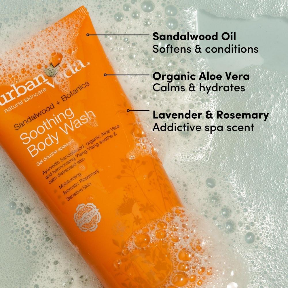 Urban Veda Soothing Spa Средство для мытья тела сандаловое дерево алоэ вера 5,1 унции