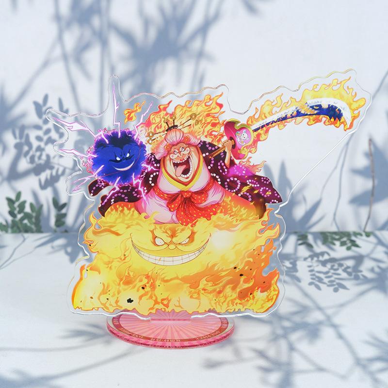 Аниме One Piece Луффи Шарлотта Линлин Эдвард Ньюгейт Дофламинго Кузан Джинбей Акриловые Фигурки-Подставки Игрушки Украшение