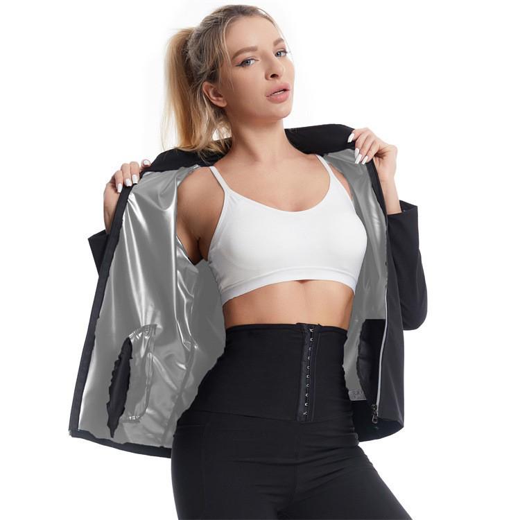 Женский костюм для сауны и похудения - Для бега, фитнеса, контроля живота с карманом для моделирования тела