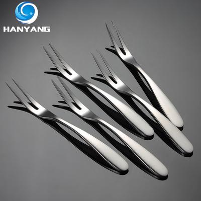 HANYANG 304 Вилка для фруктов из нержавеющей стали Вилка для торта 410 Столовые приборы с фруктовым наконечником