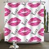 Happy Valentines Day Heart Shower Curtain Red Pink Romantic Falling Love Heart Sweet Lovers Waterproof Bathroom Curtain Decor