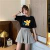 Korean High-Waist Cotton A-Line Shorts for Women - Summer Slim Fit, Loose Sports Wide-Leg Design