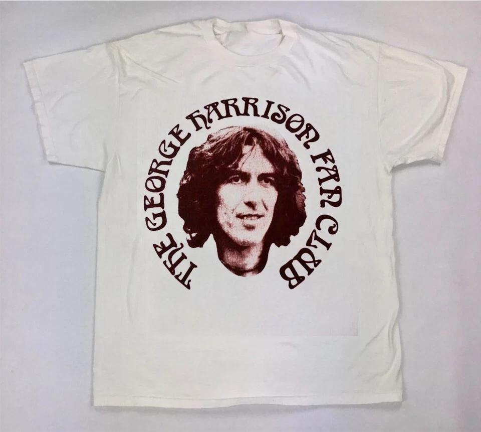 VTG George Harrison Short Sleeve White All Size Unisex Gift Shirt HE1590