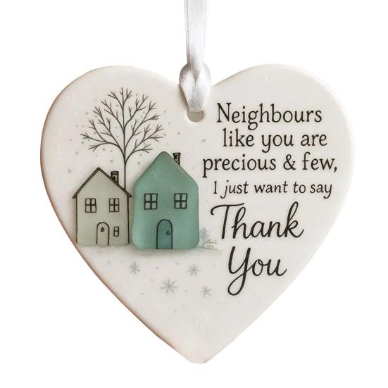 Friendship Sea Glass Christmas Ornament Round/Heart Shaped Friendship Keepsake for Best Friends Handmade Sea Glass Art Hanging Ornament for Christmas