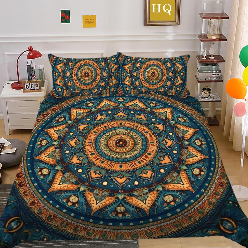 Bedding Set Cover Woman Man Duvet Cover Sets King Queen Size Mandala Bed Clothes Microfiber Home Textiles