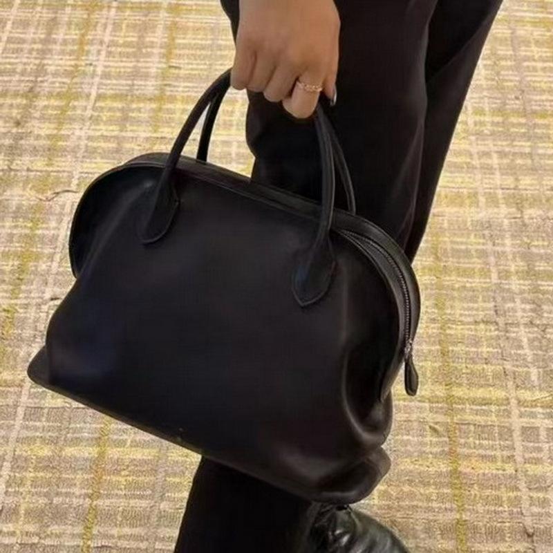 2025 Новая кожаная женская сумка первый слой кожа swift плиссированная сумка-боулинг легкая роскошь большая вместимость портативная сумка через плечо