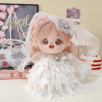 20 см кукольная одежда свадебная одежда невесты платье для кукол Star Cotton аксессуары белая газовая юбка коллекция кукол игрушка