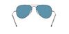 Солнцезащитные очки AVIATOR RB3689 с блестящей оружейной оправой и поляризационными синими линзами Ray-Ban (Металл II)