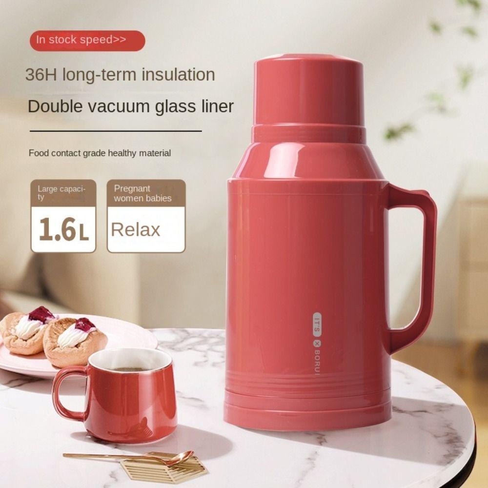 1L/1.6L Leakproof Insulated Warming Kettle Large Capacity Thermos Pot Hot Water Kettles Kitchen
