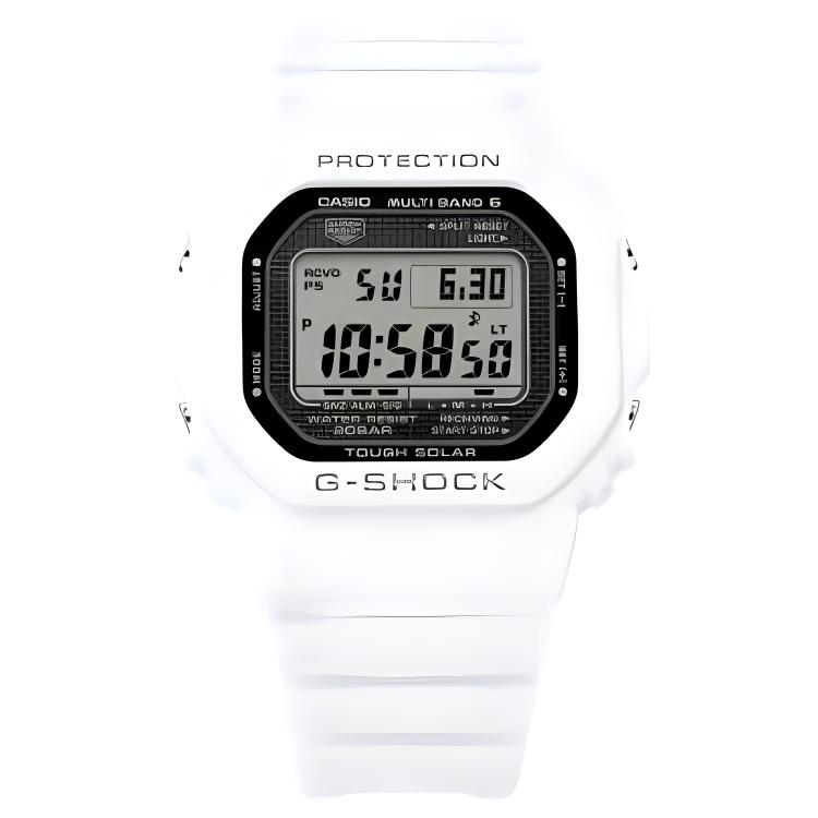 Casio Серия 5000 Водонепроницаемые 200 метров Модный стиль Солнечный механизм Ремешок из смолы Мужские часы Серый GW-5000HS-7