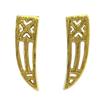 [Q6097] - Золотые серьги ручной работы "Бохо" - 13х4 мм (зуб)