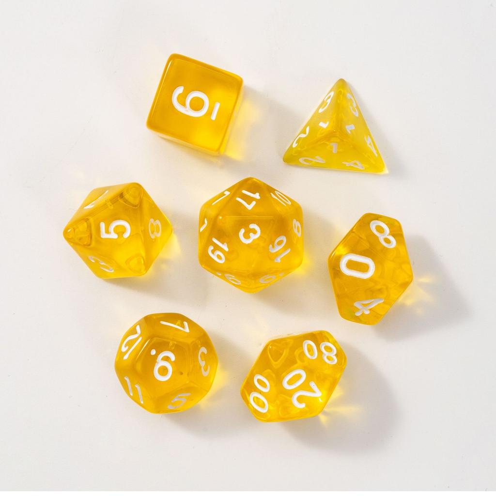 7 шт./лот, многогранные игральные кости из смолы D&D D4 D6 D8 D10 D% D12 D20, многогранные игральные кости TRPG, настольные игры