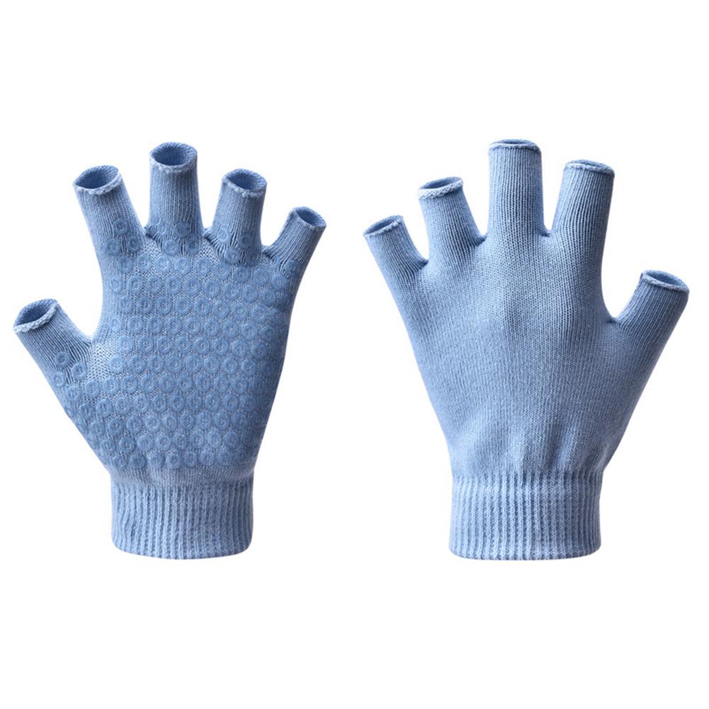 1 Pair Women Warm Half Finger Glove Non-slip Yoga Gloves Sport Outdoor Cycling Fishing Workout Mittens