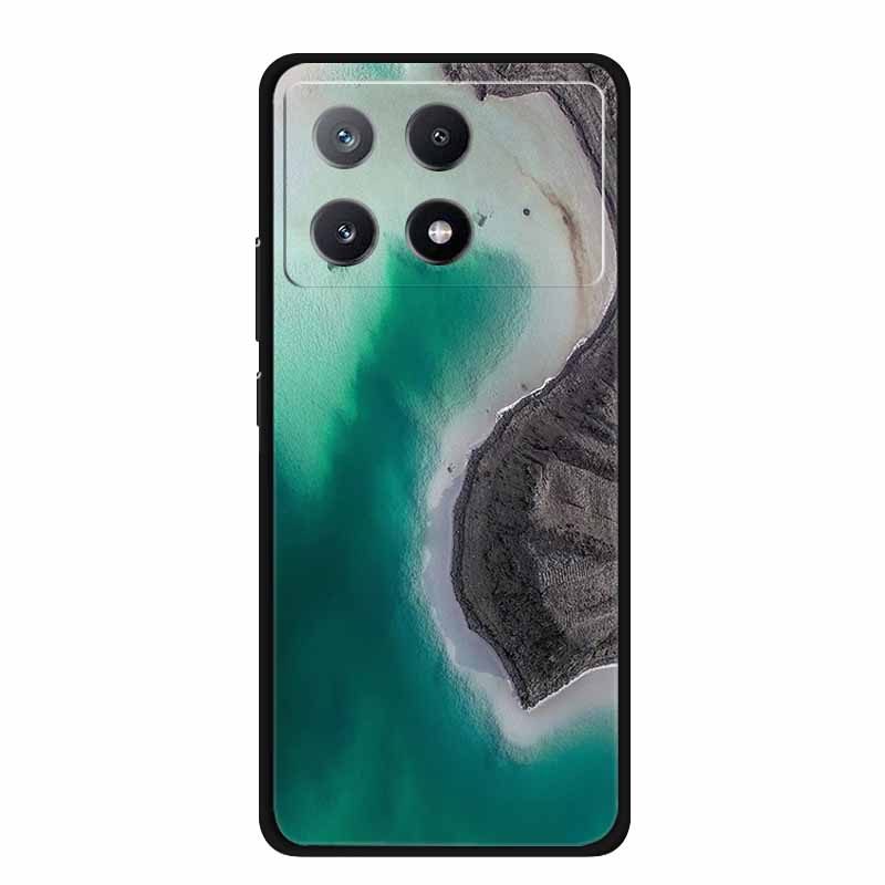 Чехол с мраморным узором для Poco X6 Pro Прозрачный бортик Funda для Xiaomi Poco X 6 Pro Мягкий прозрачный Coque Цветная задняя панель
